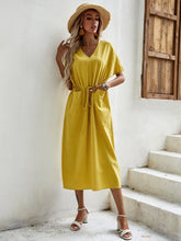 Fresh Tie-waist Cotton Dress Sai Feel