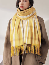 Fringe Hem Plaid Scarf Sai Feel