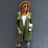 Front Pocket and Buttons Closure Cardigan Sai Feel