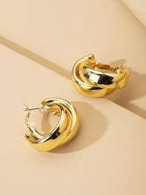 Golden Hoop Earrings Sai Feel