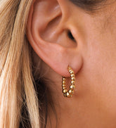 Graduated Gold Ball Hoops