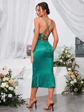 Green Halter Bodycon Dress Sai Feel