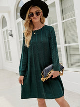 Green pullover twisted knitted dress Sai Feel