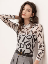 Half high collar letter crop top T-shirt Sai Feel