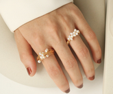 Handmade Winding Natural Real Pearl Ring Women French Retro Fairy Temperamental Bracelet New Sai Feel