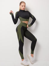 High Stretch Zip Up Textured Sports Set Sai Feel