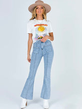 High Waist Flare Leg Jeans Sai Feel