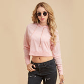 Hollow long sleeve Hoody Hoodies Drawstring Pull Pullovers t-shirt Sai Feel