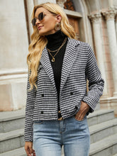 Houndstooth Double Breast Blazer Sai Feel