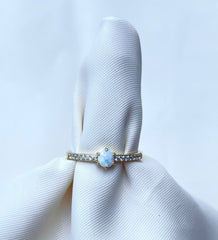 Bague Opale Blanche