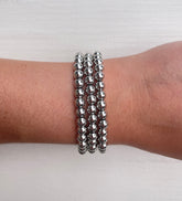 Metallic Stackables - Silver 6mm