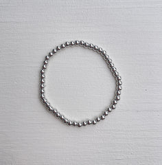 Empilables métalliques - Argent 4 mm