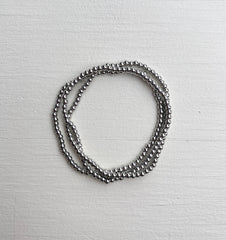 Empilables métalliques - Argent 3 mm