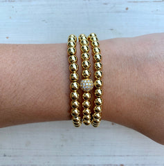 Empilables métalliques - Pavé doré 6 mm