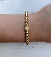 Metallic Stackables - Pavé-Perle Gold 6 mm