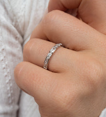 Bague en argent avec braise
