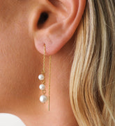 Ivy Thread Earrings Gold