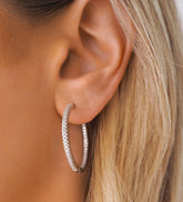 Willow Silver Hoops Large