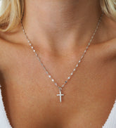 Collier ras du cou Cross Shimmer en argent