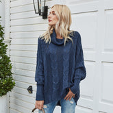 Knit Plus Size Sweater for Women Turtleneck Loose Pullover Tops Sai Feel