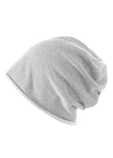 Knit Raw Hem Slouchy Beanie Sai Feel