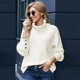 LADY SOLID PLAIN CASUAL SWEATER Sai Feel