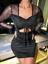 Lace Block Cut Out Waist Bodycon Dress Sai Feel