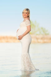 Lace Fishtail Maternity Maxi Dress Sai Feel