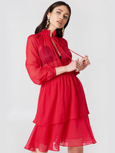 Lace up Ruffle Dress Sai Feel