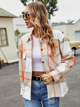 Lapel Short Button Plaid Jacket Sai Feel