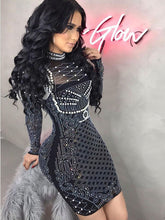 Large Size Pearls Mesh Bodycon Dress Sai Feel
