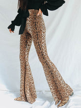 Leopard Flare Skinny Pants Sai Feel