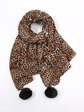 Leopard Fringe Scarf Sai Feel