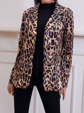 Leopard Print Single Button Blazer Sai Feel