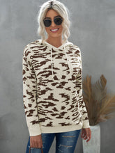 Leopard printed fashion hooded long sleeve sweaters Sai Feel