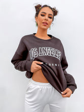 Letter Graphic Drop Shoulder Sweatshirt Sai Feel