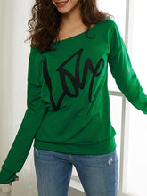 Letter Graphic Pullover Sai Feel