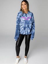 Letter Graphic Tie Dye Round Neck Sweatshirt Sai Feel