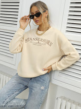 Letters Round collar Sweatshirt Sai Feel