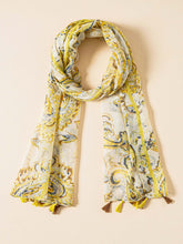 Linen Textured Tassel Decor Scarf Sai Feel