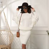 Loose Bat Sleeve Sweater Cross-border Long Pullover Sweater Dress Sai Feel