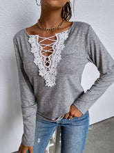 Loose Long-Sleeved V-neck Top Sai Feel