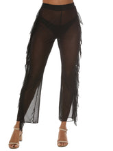 Mesh Ruffle Trim Cover Up Pants Sai Feel