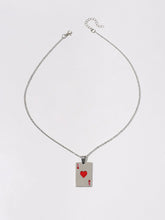 Metal Red Heart A Charm Necklace Sai Feel