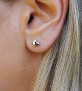 Mini Heart Studs Silver