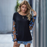 Net Yarn Lantern Sleeve Loose New Sweater Sai Feel