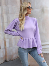 New Knit Top Solid Color Long-sleeved Pullover Sweater Sai Feel