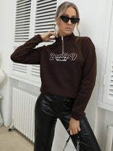 Numbers Pattern Zip Sweatshirt Sai Feel