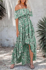 Off Shoulder Floor-Length Half Sleeve Women's Dress Sai Feel