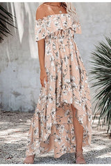 Off Shoulder Floor-Length Half Sleeve Women's Dress Sai Feel